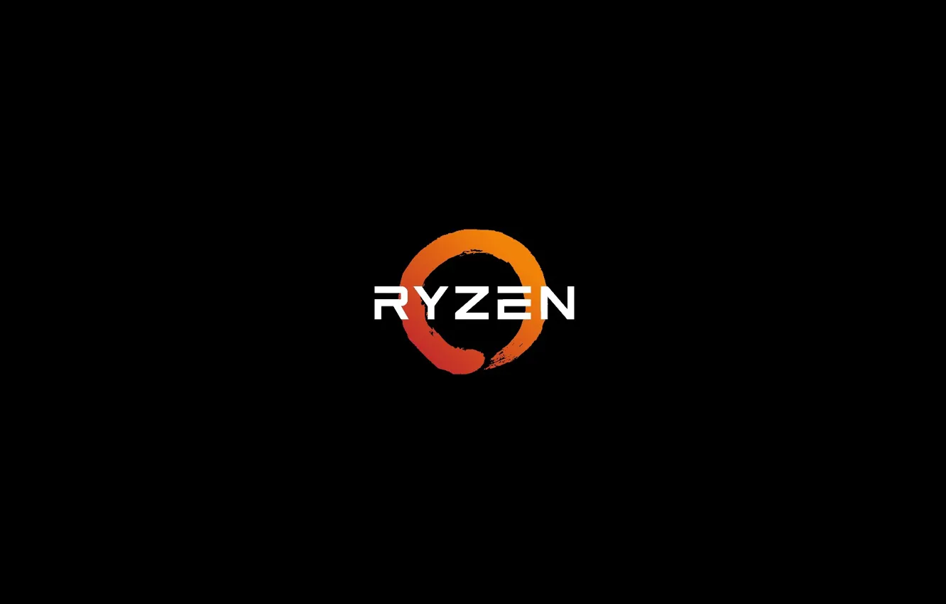 Фото обои logo, black, Ryzen, RYZEN