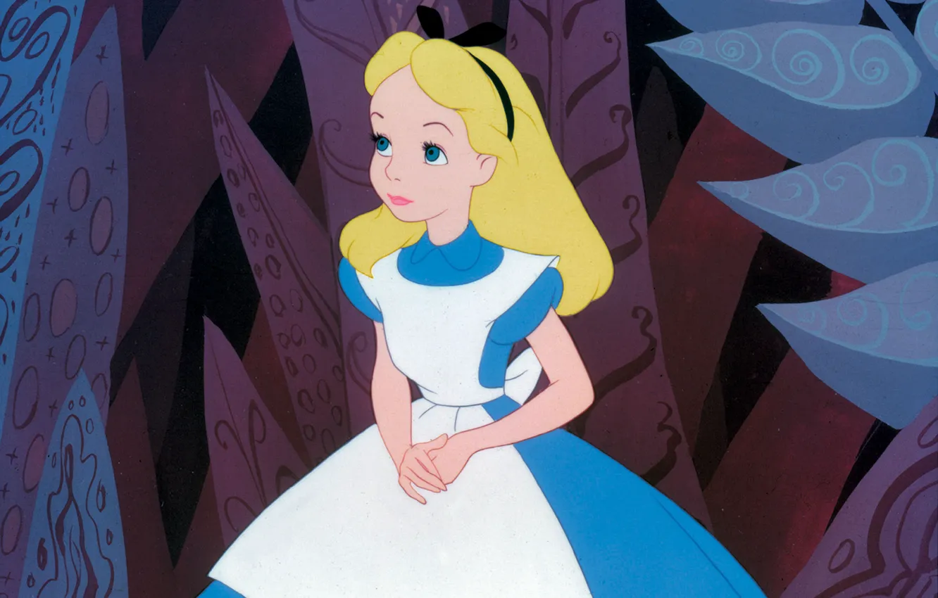 Фото обои мультфильм, девочка, Alice in Wonderland, Алиса в стране чудес