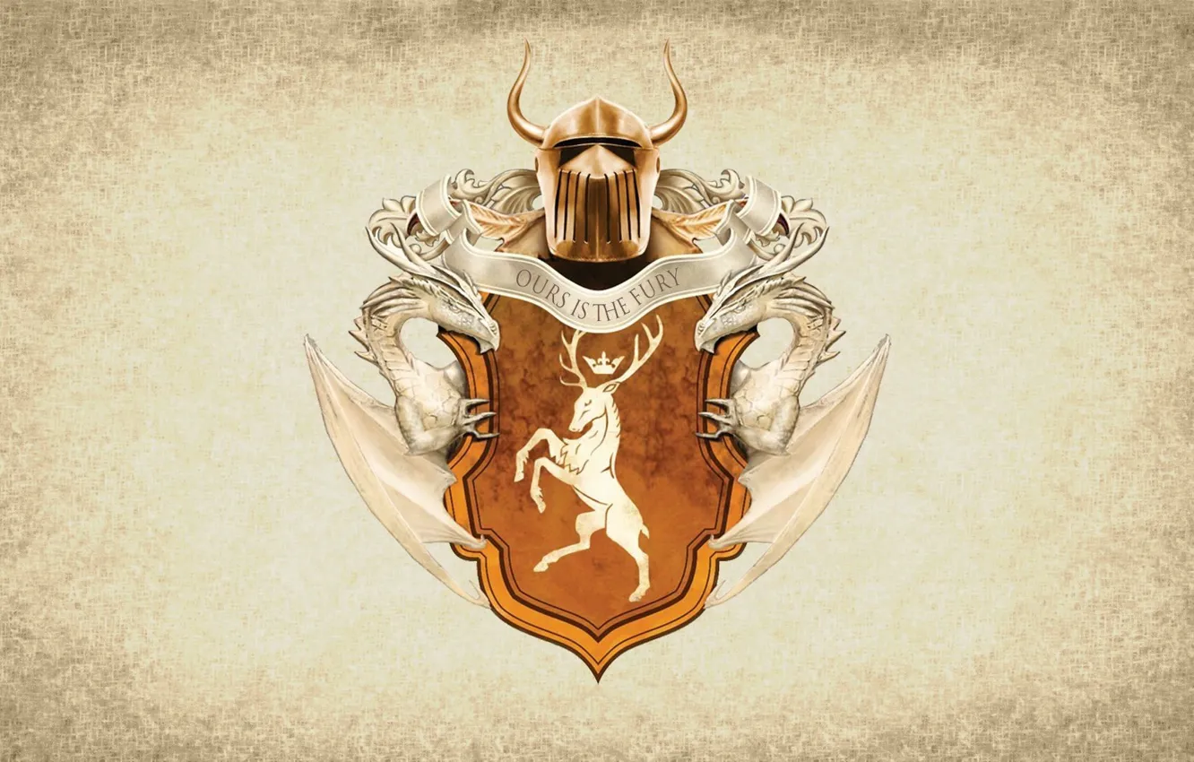 Фото обои symbol, series, dragon, A Song of Ice and Fire, Game of Thrones, shield, deer, Baratheon