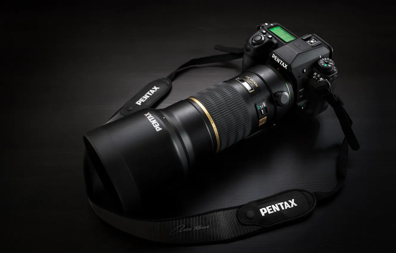 Фото обои объектив, фотокамера, Pentax, Pentax K-5IIs