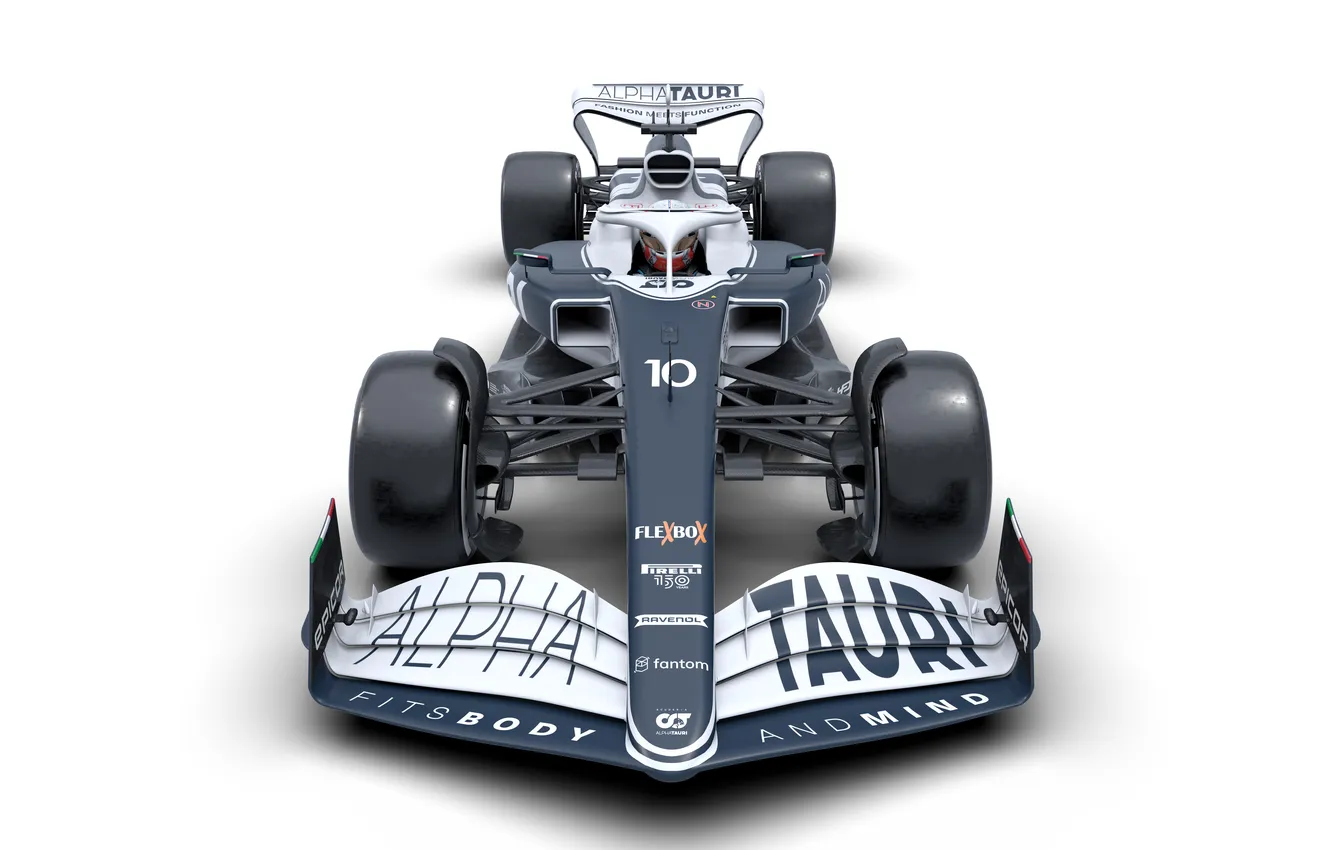 Фото обои вид спереди, Formula 1, Формула-1, гоночный автомобиль, racing car, 2022, Formula 1 car, Scuderia AlphaTauri