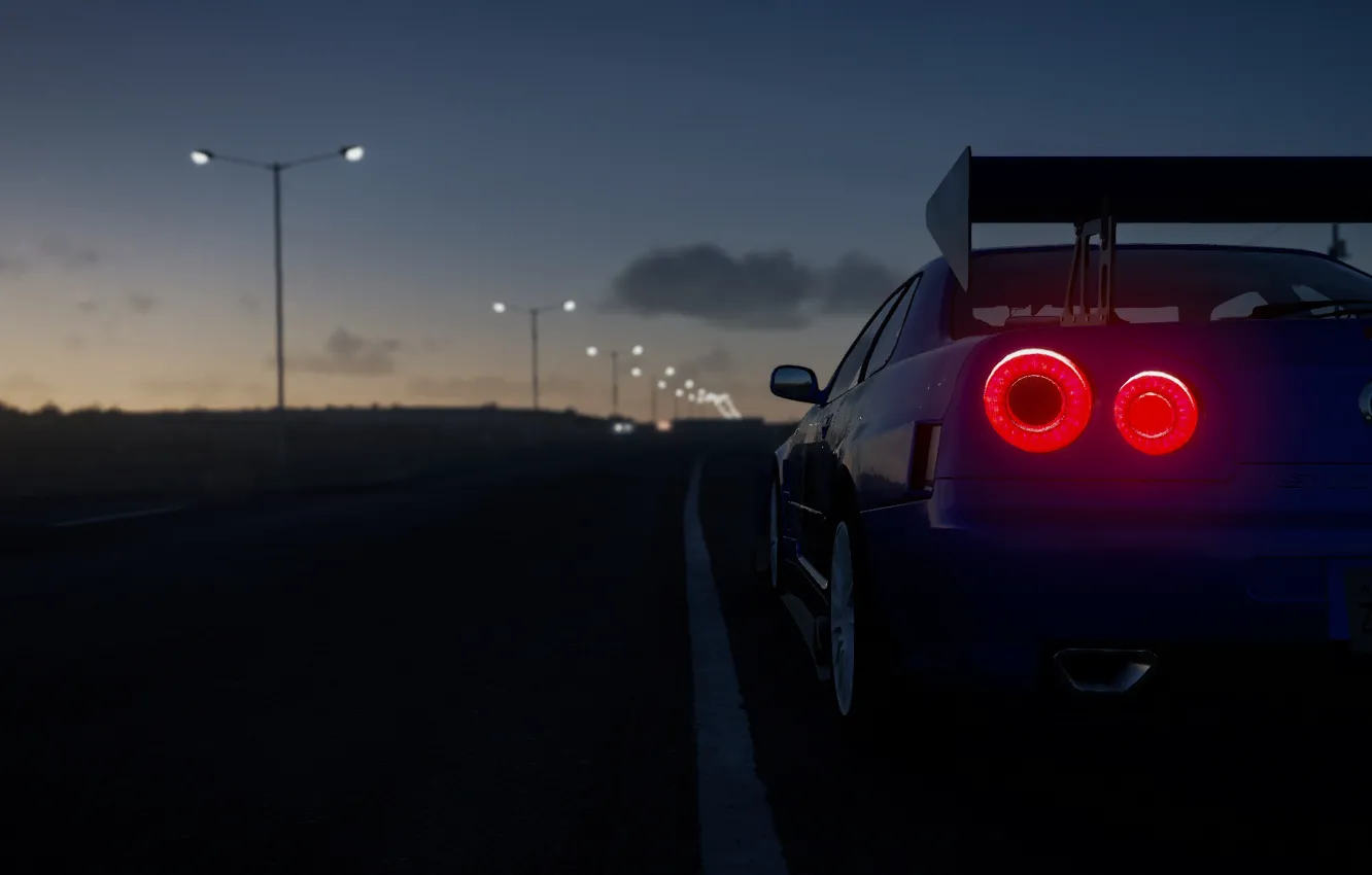 Фото обои Car, The Crew, GT-R 34, Skyline R34