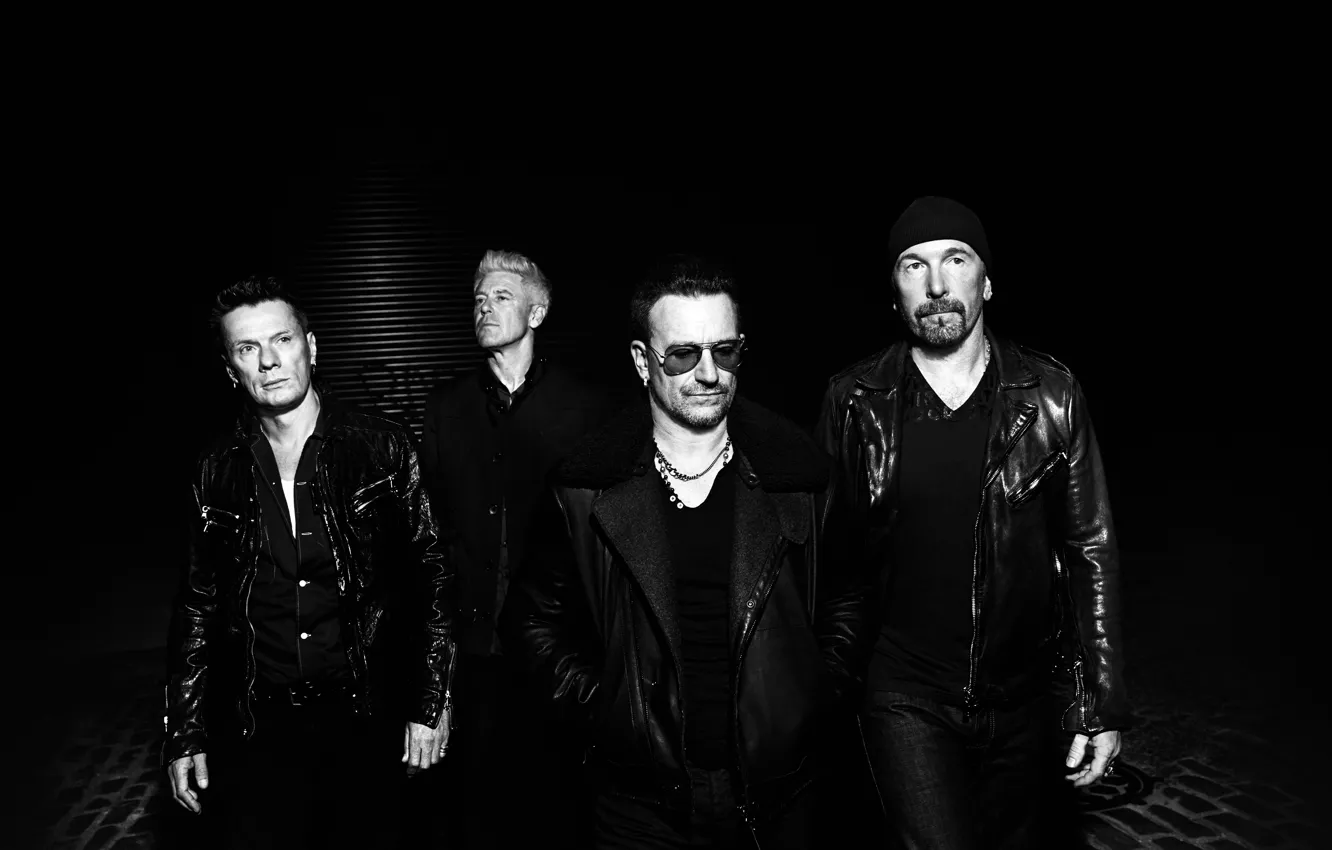 Фото обои 2014, Adam Clayton, The Edge, Bono, Songs of Innocence, Larry Mullen Jr.