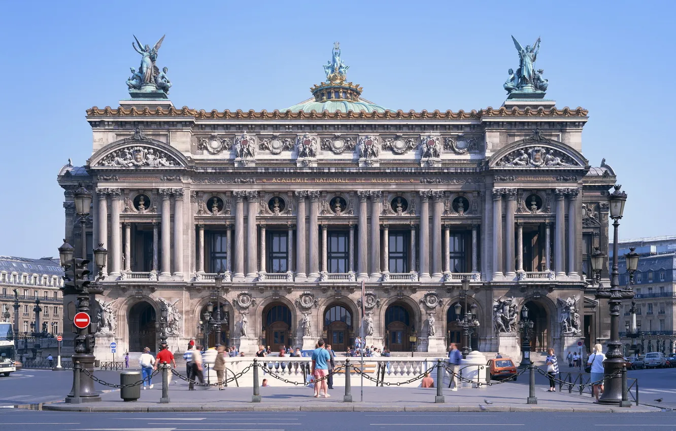 Фото обои город, Париж, франция, Оперный театр, Grand Opera