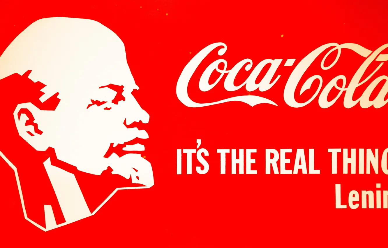 Фото обои плакат, coca cola, ленин