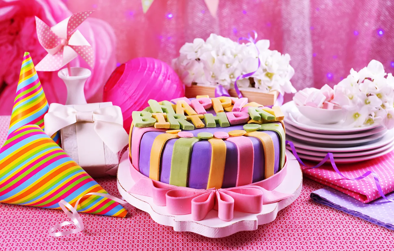 Фото обои свечи, торт, cake, sweet, decoration, Happy, День Рождения, Birthday