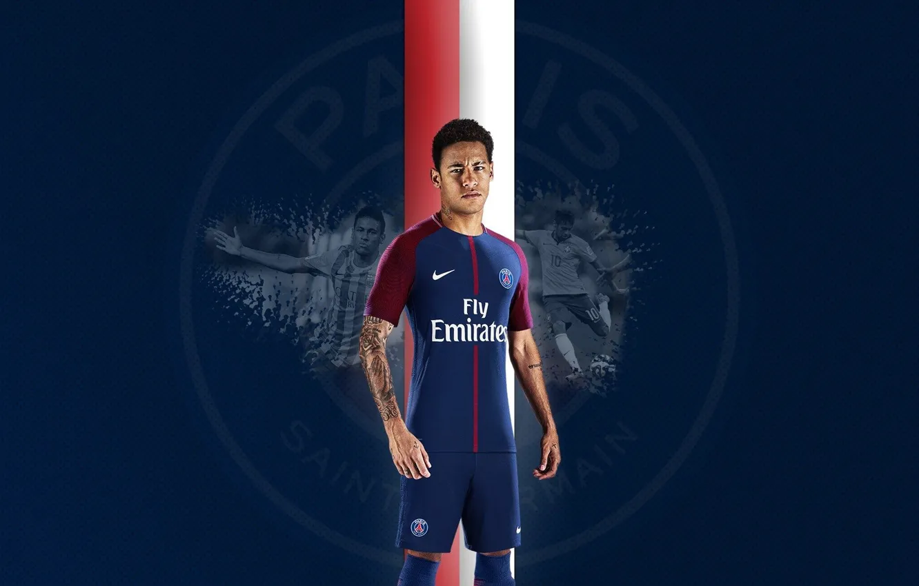 Фото обои wallpaper, sport, football, player, Neymar, Paris Saint-Germain