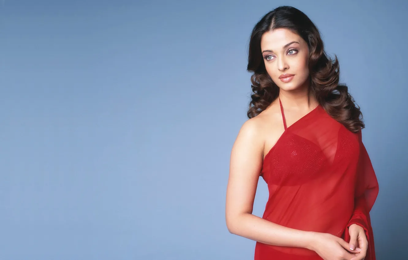 Фото обои red, sexy, bollywood, transparent, sari, aishwarya Rai, saari