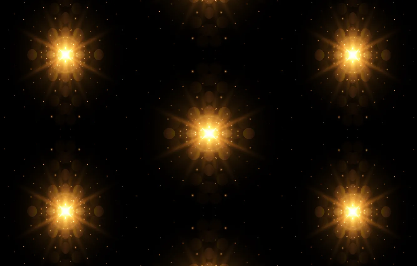 Фото обои gold, black, pattern, stars, darkness, desig