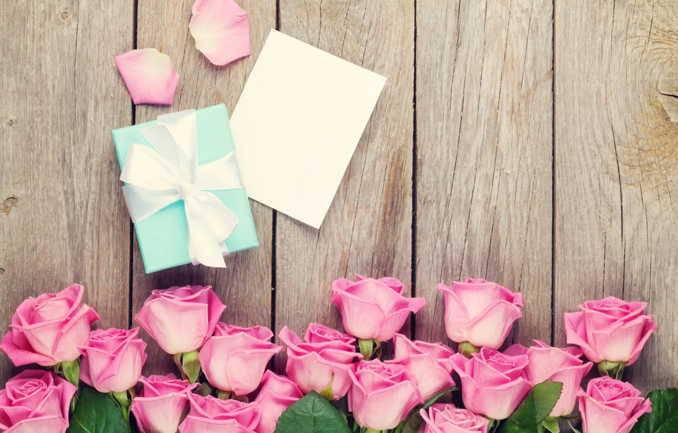 Фото обои подарок, розы, лента, love, valentine's day, Evgeny Karandaev