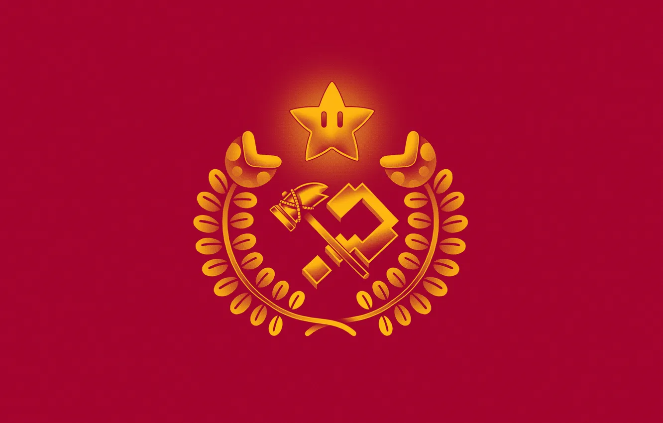 Фото обои Минимализм, Звезда, Стиль, Фон, СССР, Star, Арт, Art