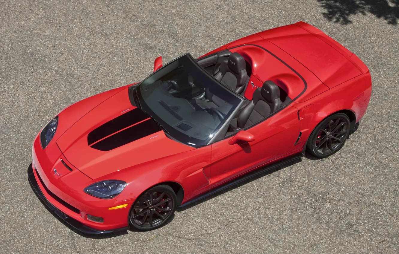 Фото обои авто, красный, Corvette, Chevrolet, кабриолет
