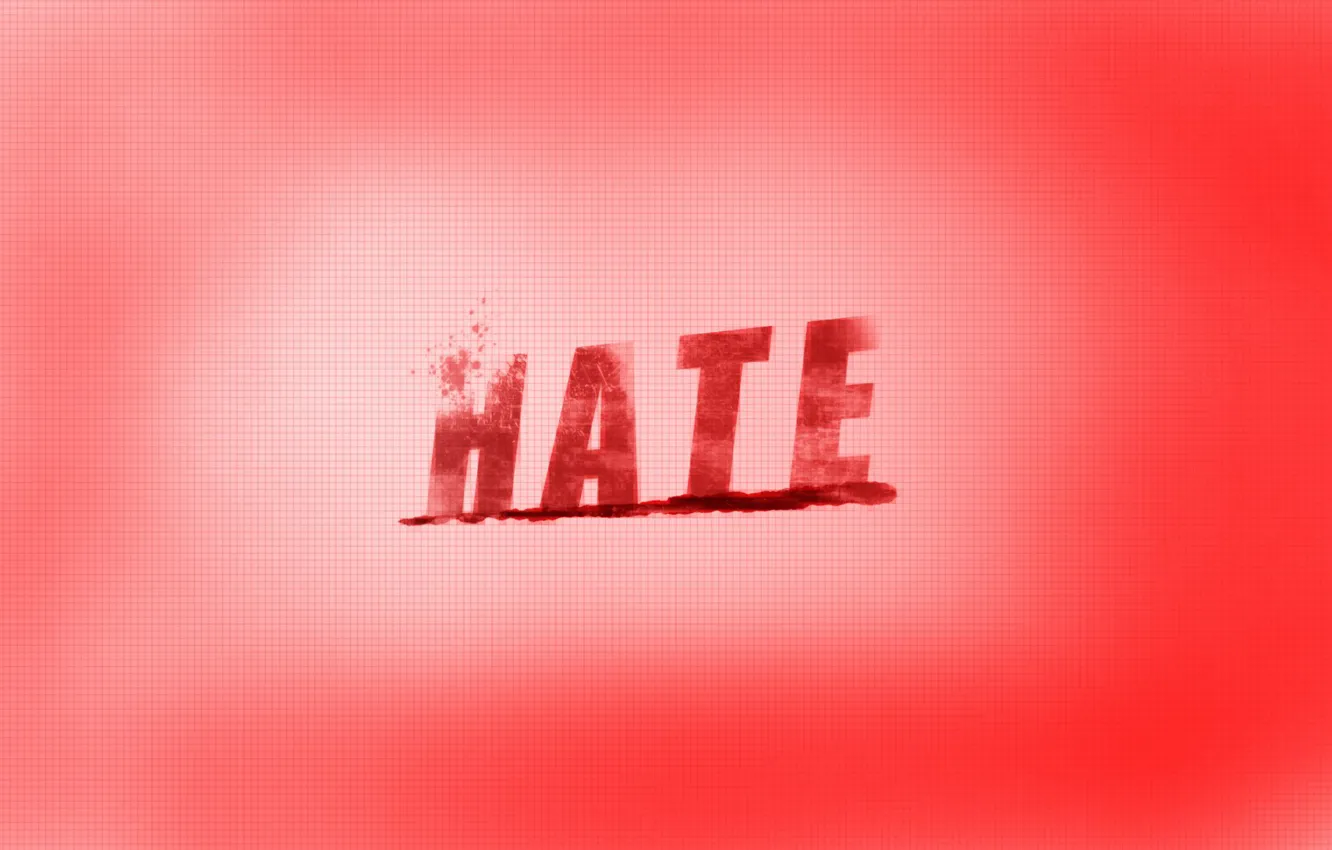 Фото обои красный, фон, злость, hate