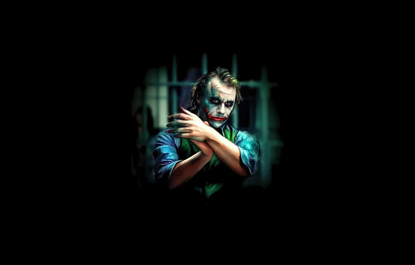 Фото обои клоун, Джокер, мужчина, Joker, марвел, грим, герой комиксов, Oled