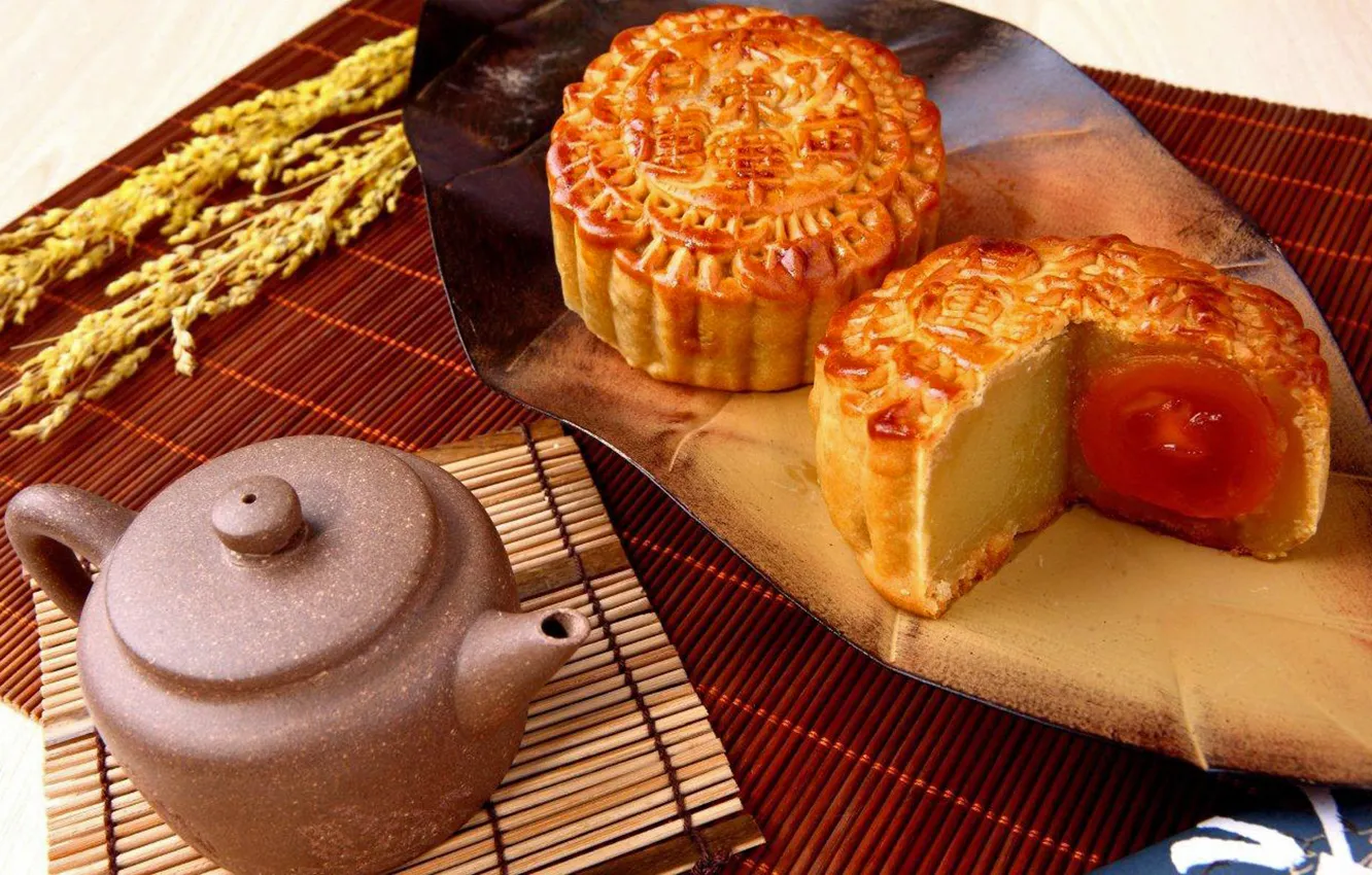 Фото обои Лунный пряник, юэбин, Moon cake