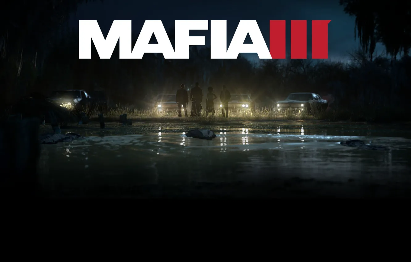 Фото обои машины, ночь, стволы, скриншот, Mafia III