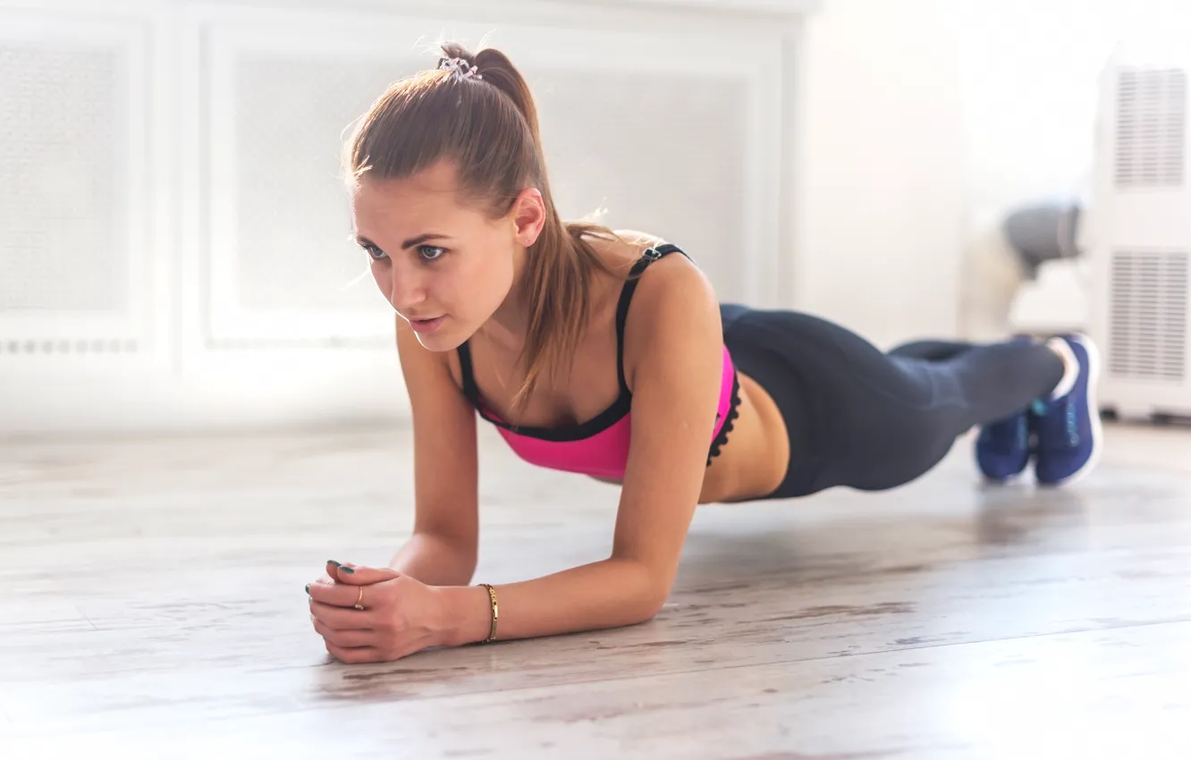 Фото обои woman, workout, fitness, endurance, stretching