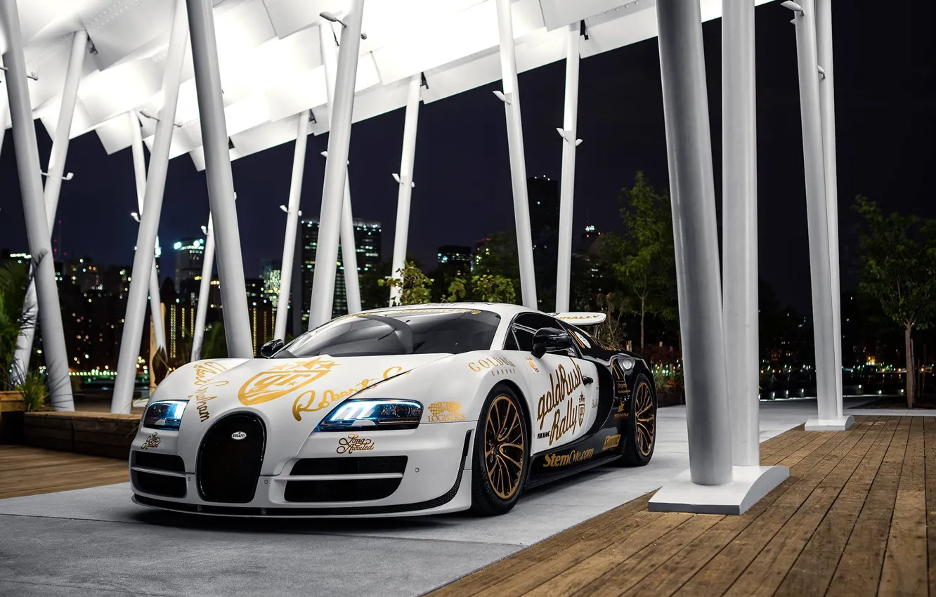 Фото обои supercar, Bugatti Veyron, Supersport, hypercar, Pur Blanc, Andrew Link
