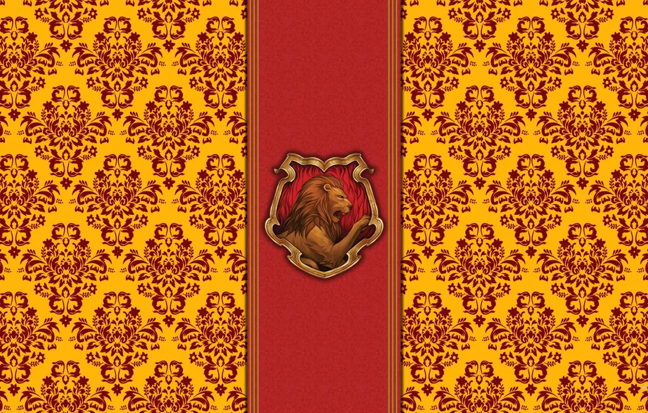 Фото обои красный, Лев, эмблема, Гарри Поттер, золотой, Harry Potter, Hogwards, Хогвардс