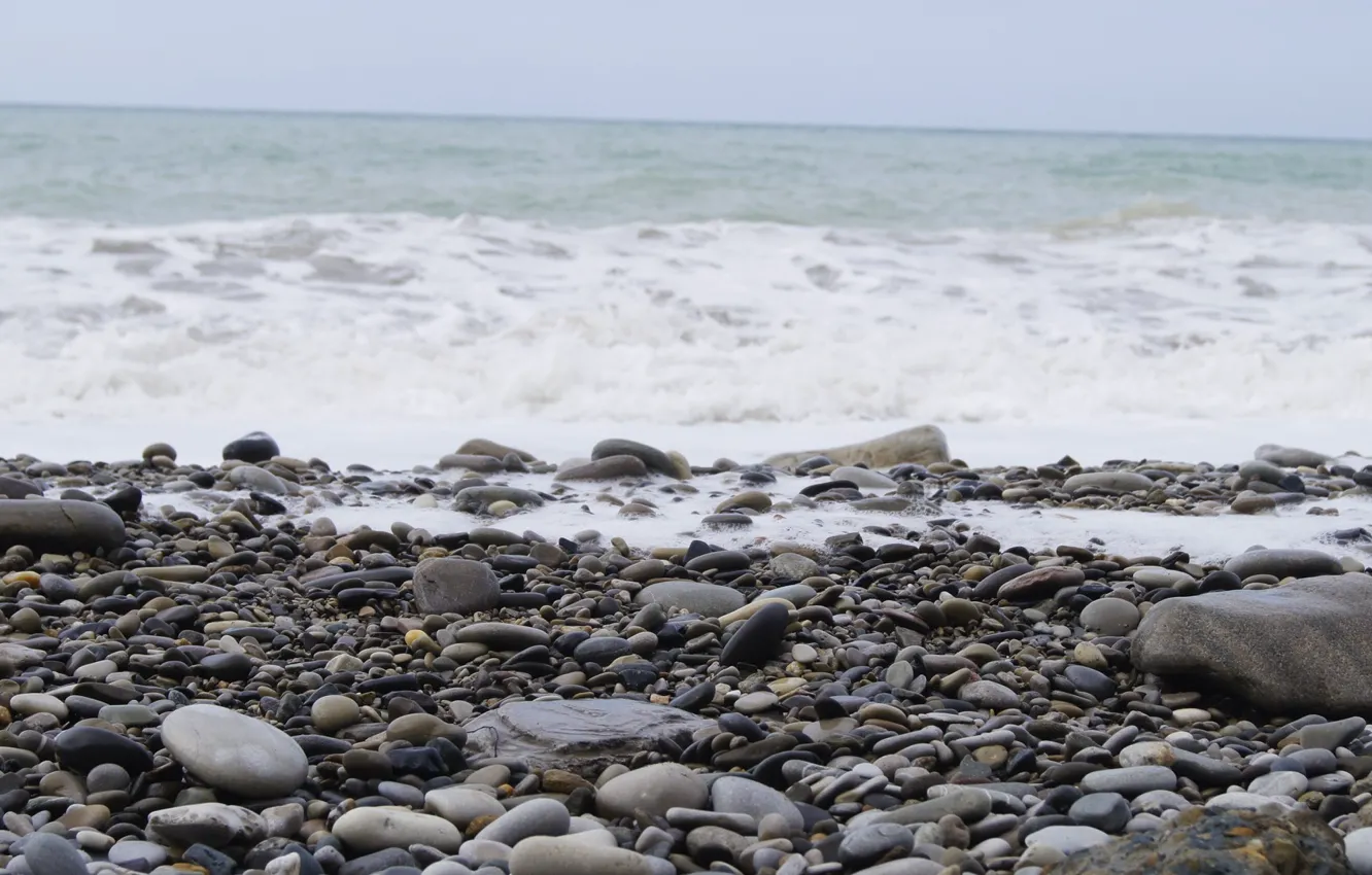 Фото обои волны, пляж, Сочи