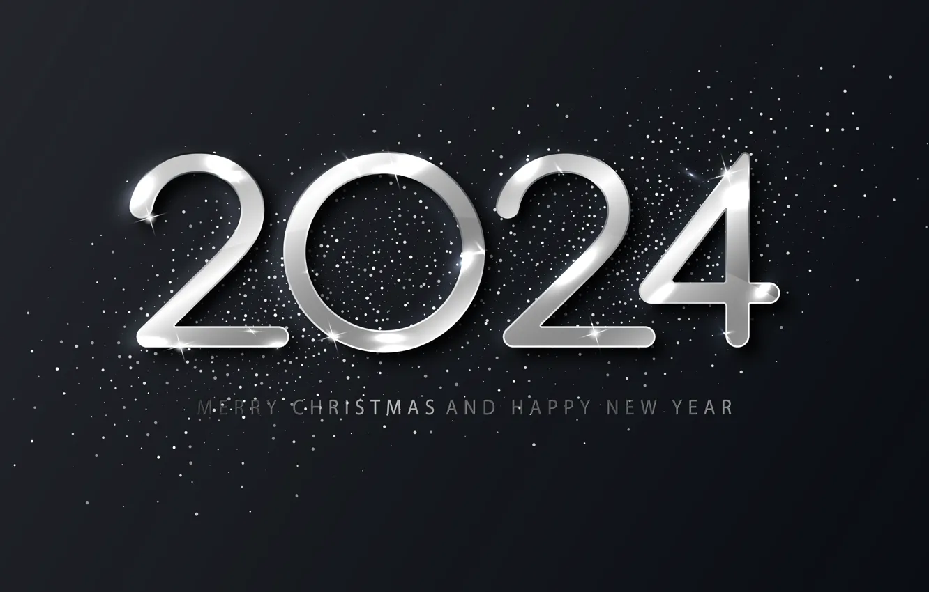 Фото обои фон, Новый Год, Рождество, цифры, silver, new year, happy, Christmas