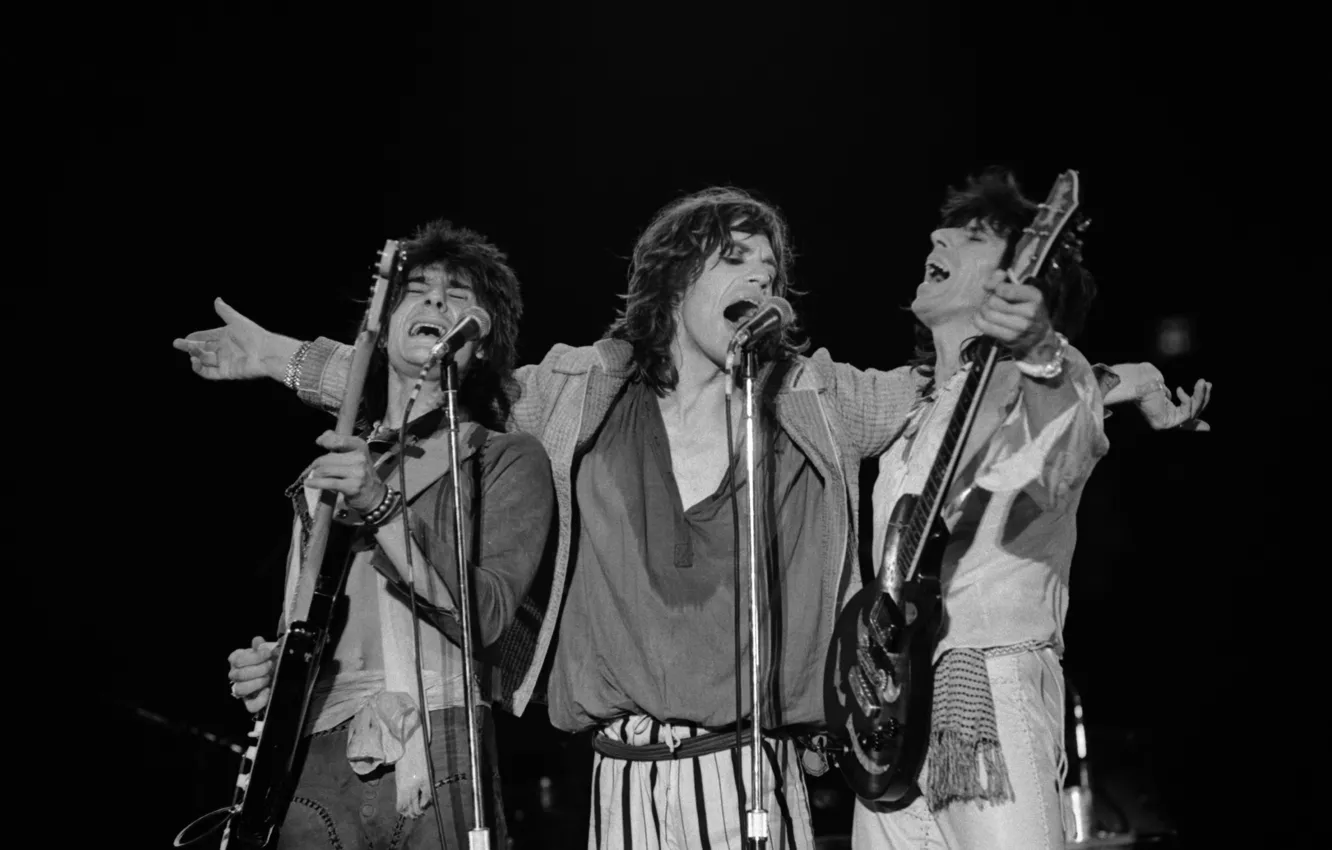 Фото обои музыка, music, rock, легенды, The Rolling Stones, Роллинг Стоунз, Ron Wood, Mick Jagger