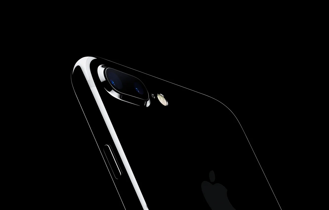 Фото обои Apple, logo, black, camera, new Design, new iPhone, iPhone 7