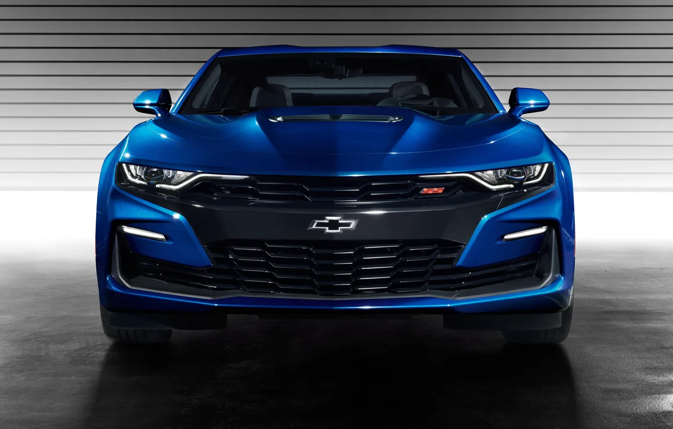 Фото обои Chevrolet, Camaro SS, вид спереди, 2019