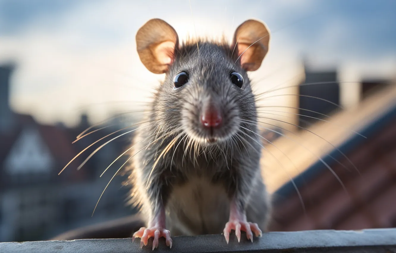 Фото обои cute, rat, living outdoors