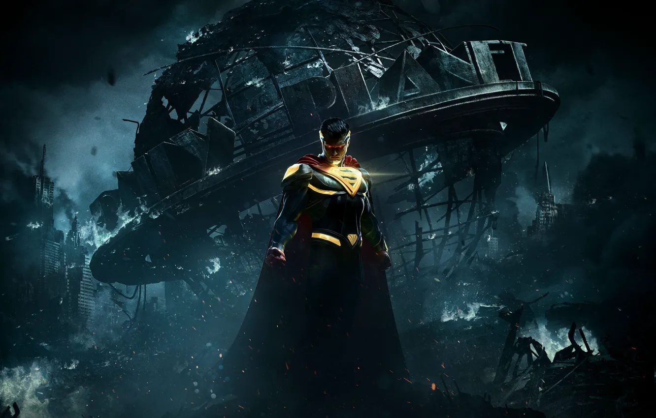 Фото обои game, alien, man, Superman, hero, Clark Kent, strong, Injustice