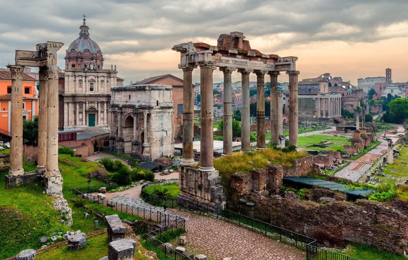 Фото обои Рим, Италия, Ватикан, Roman Forum in Rome