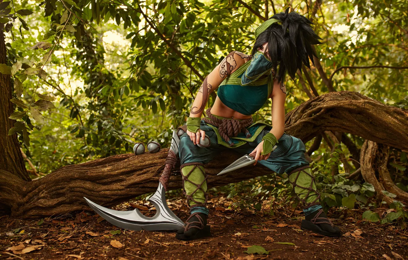Фото обои Akali, League of Legends, Cosplay