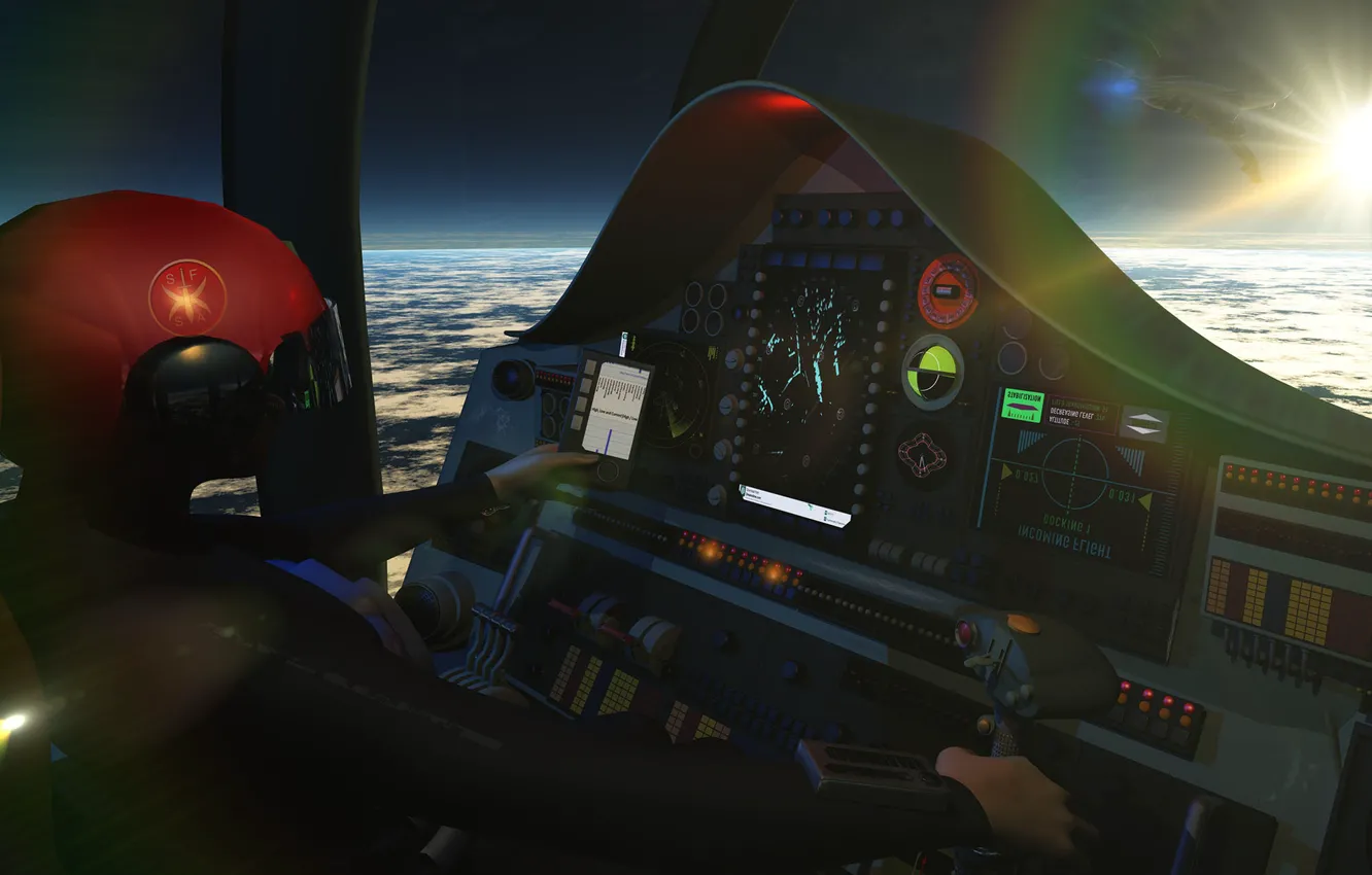Фото обои управление, приборы, пилот, салон, Cockpit