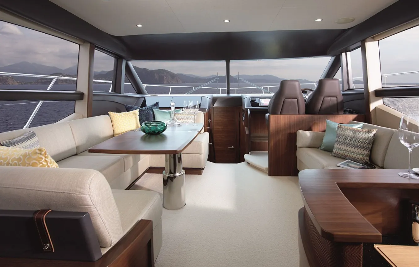 Фото обои luxury, yacht, cockpit, salon, motor