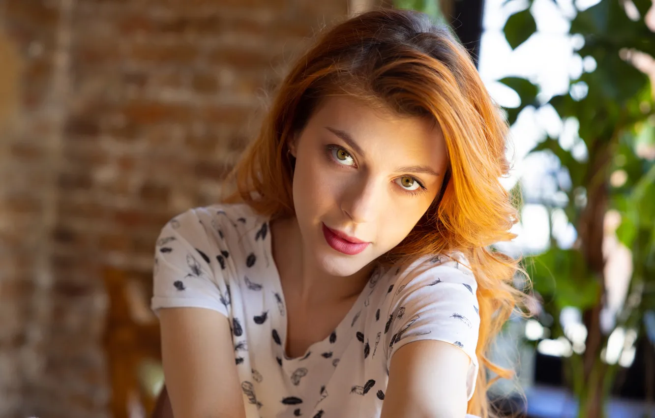 Фото обои long hair, model, awesome, redhead, gorgeous, photoshoot, posing, closeup