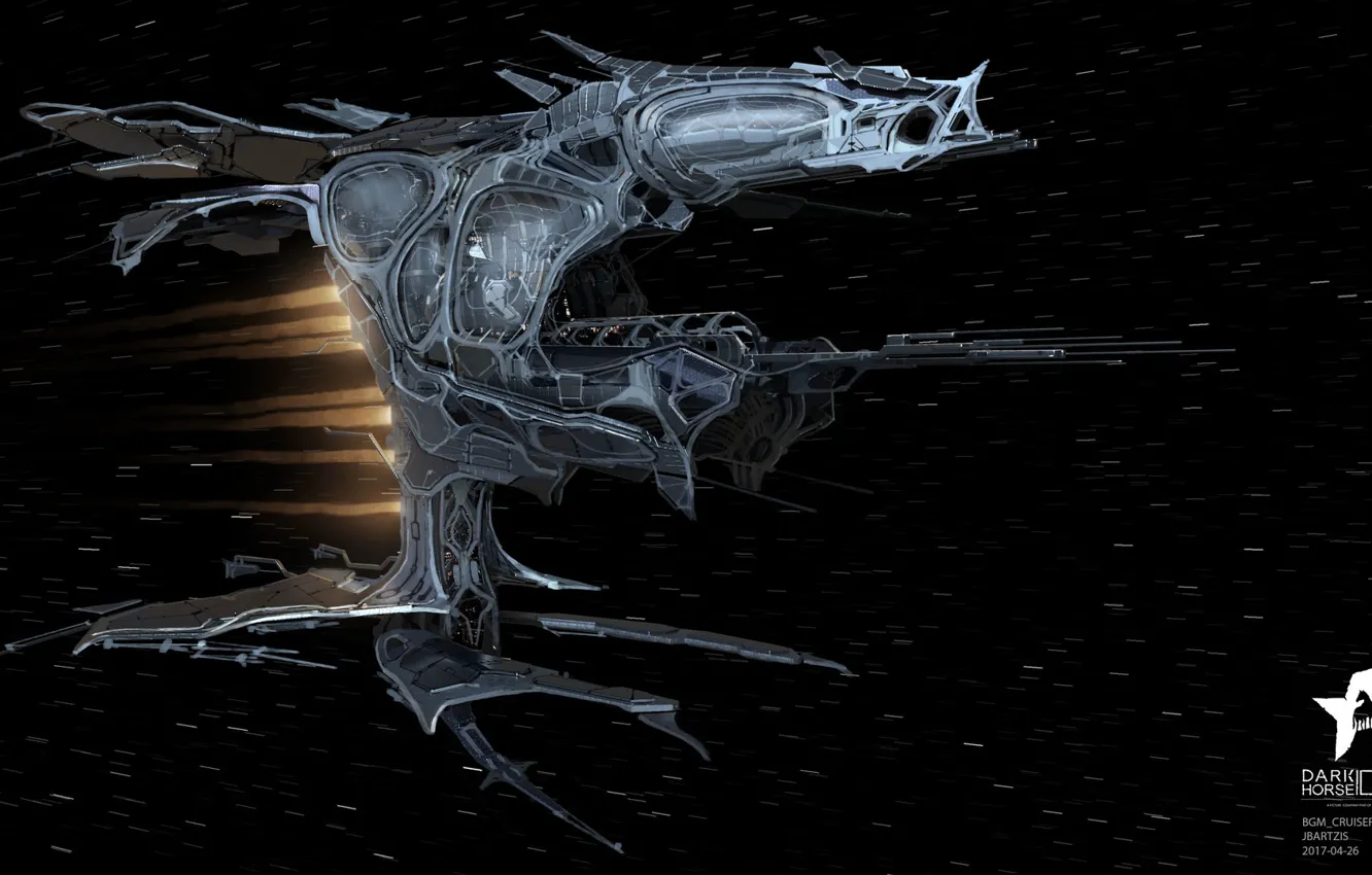 Фото обои космос, пламя, транспорт, DARK MATTER, BGM Cruiser