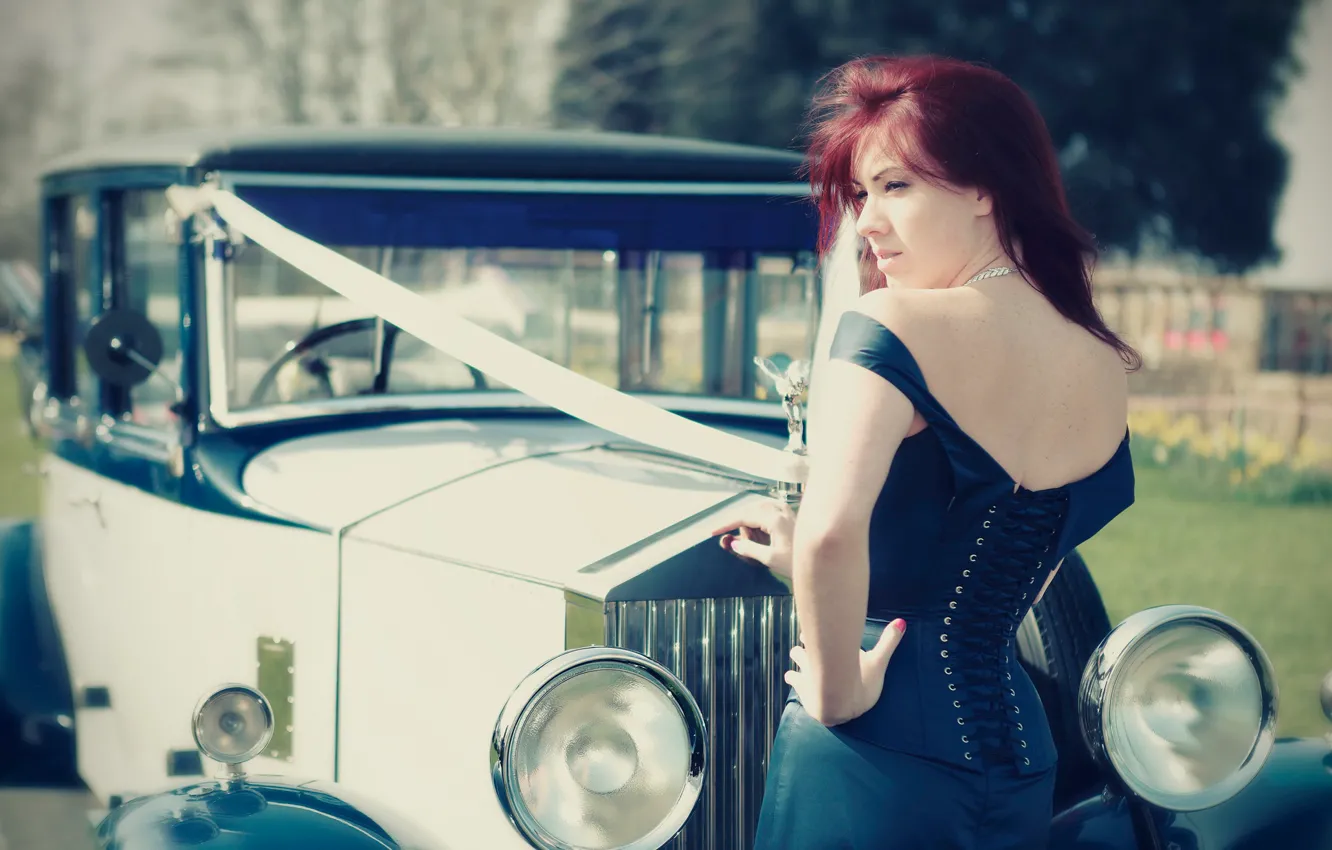 Фото обои car, ретро, rolls royce, свадьба, Laura Ruffell