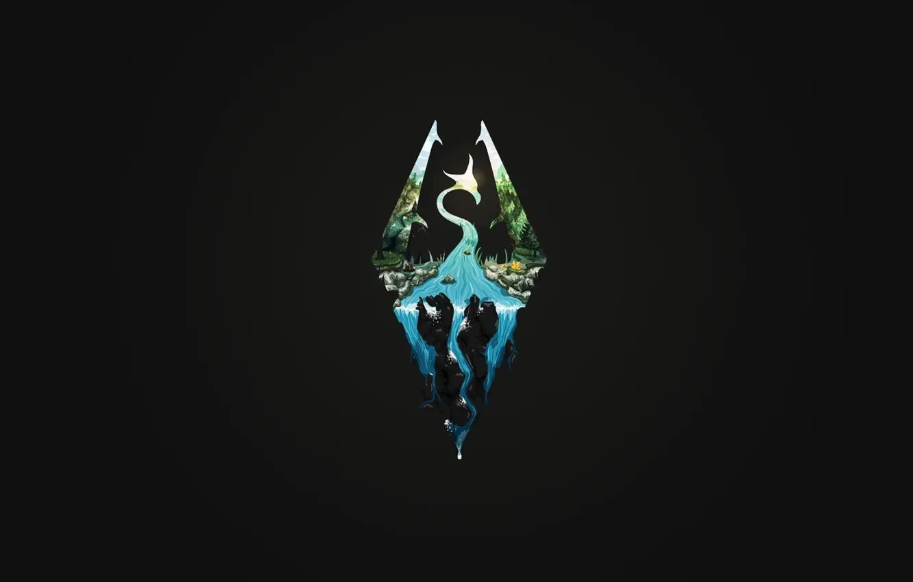 Фото обои logo, Skyrim, The Elder Scrolls