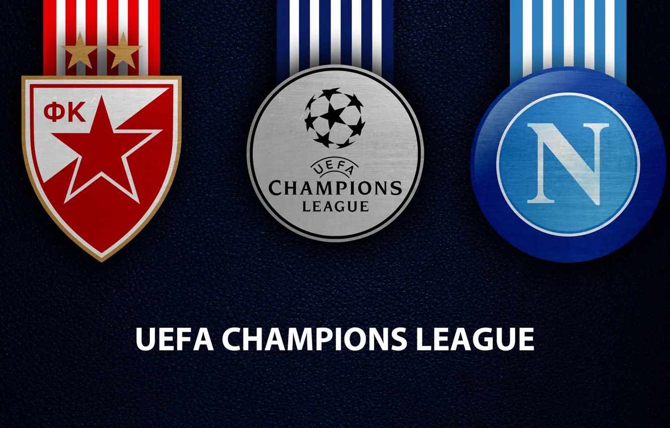 Фото обои wallpaper, sport, logo, football, Napoli, UEFA Champions League, Crvena Zvezda, Crvena Zvezda vs Napoli