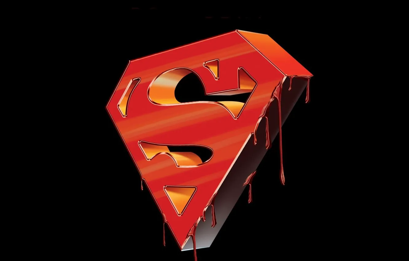 Фото обои логотип, superman