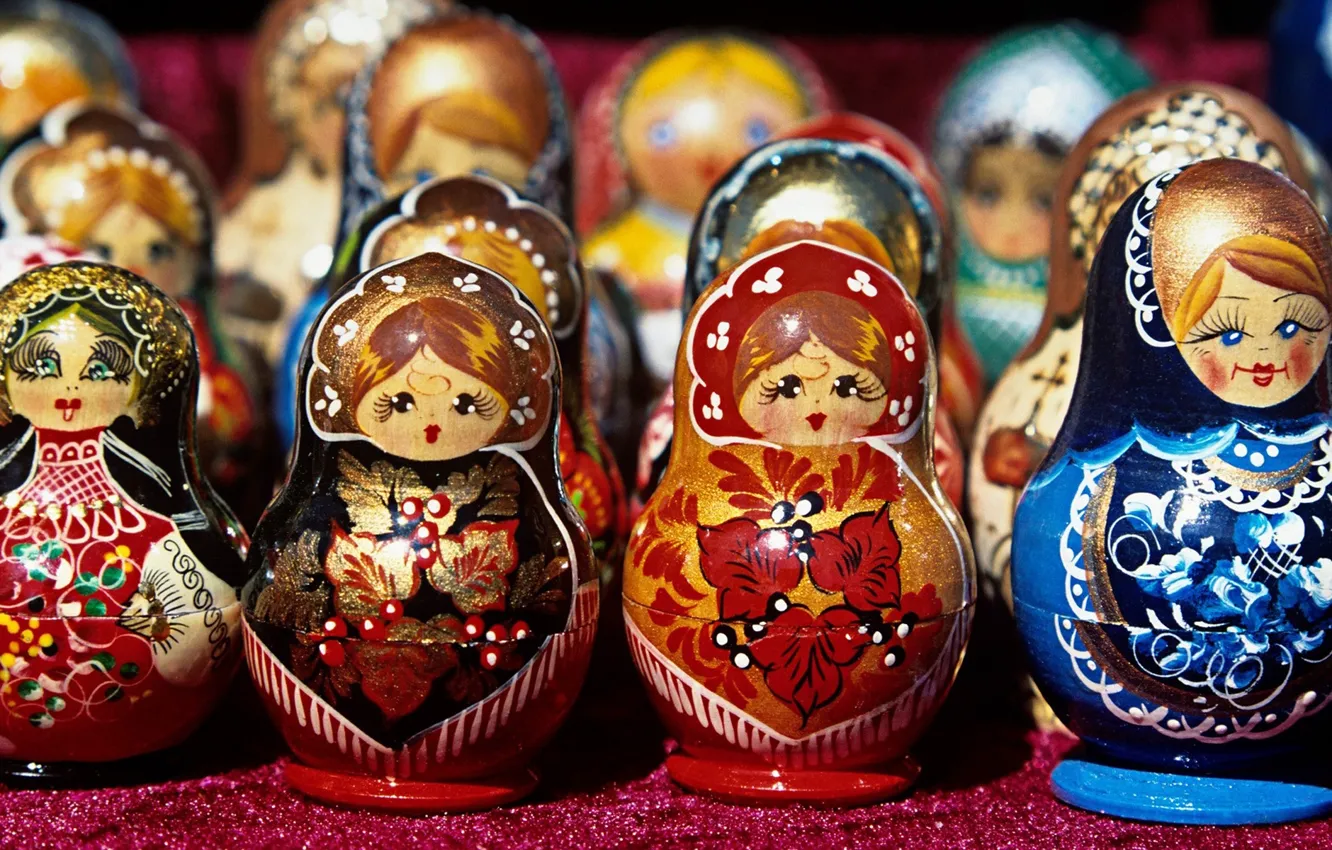 Фото обои игрушки, матрешки, сувениры