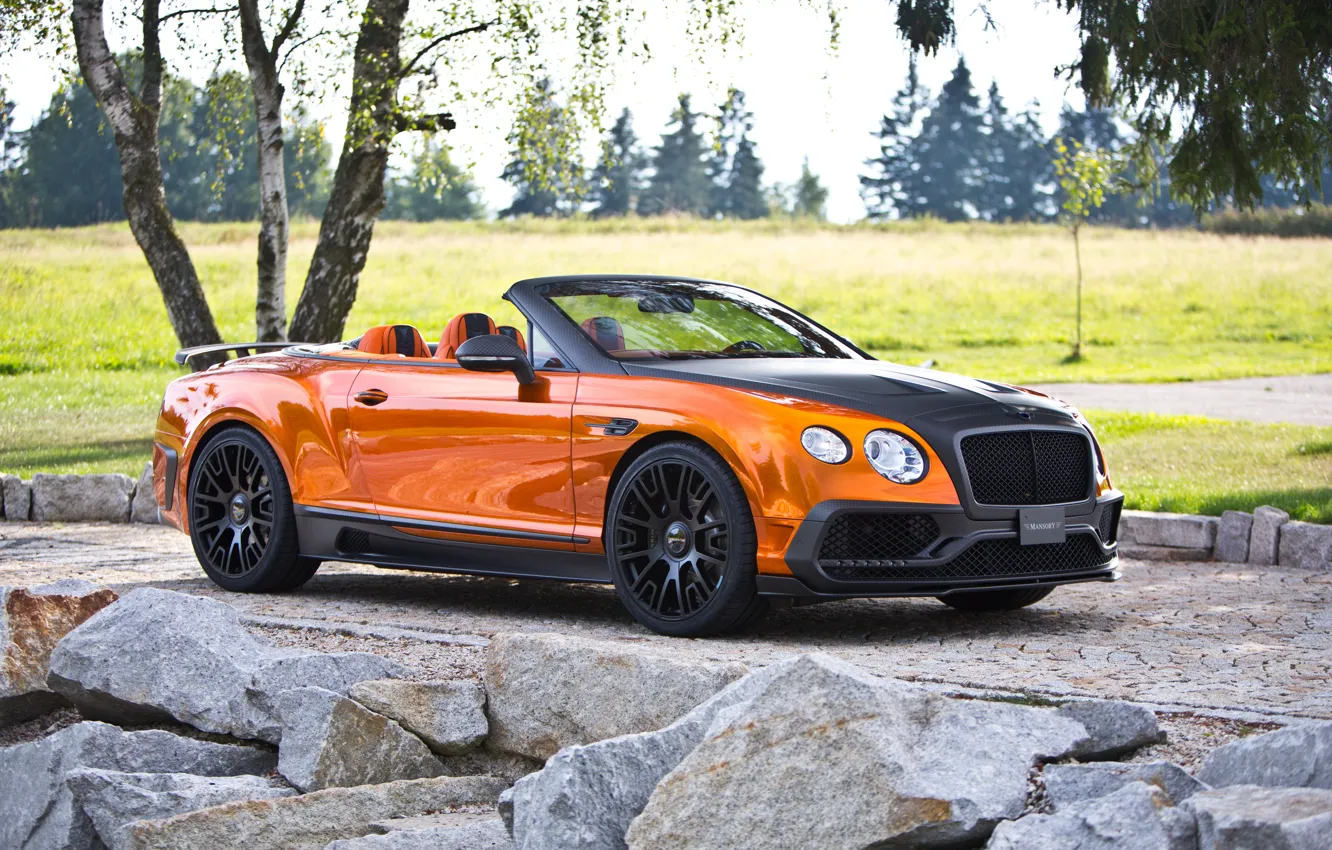 Фото обои Bentley, Continental, бентли, Mansory, GTC, 2015, континентуль