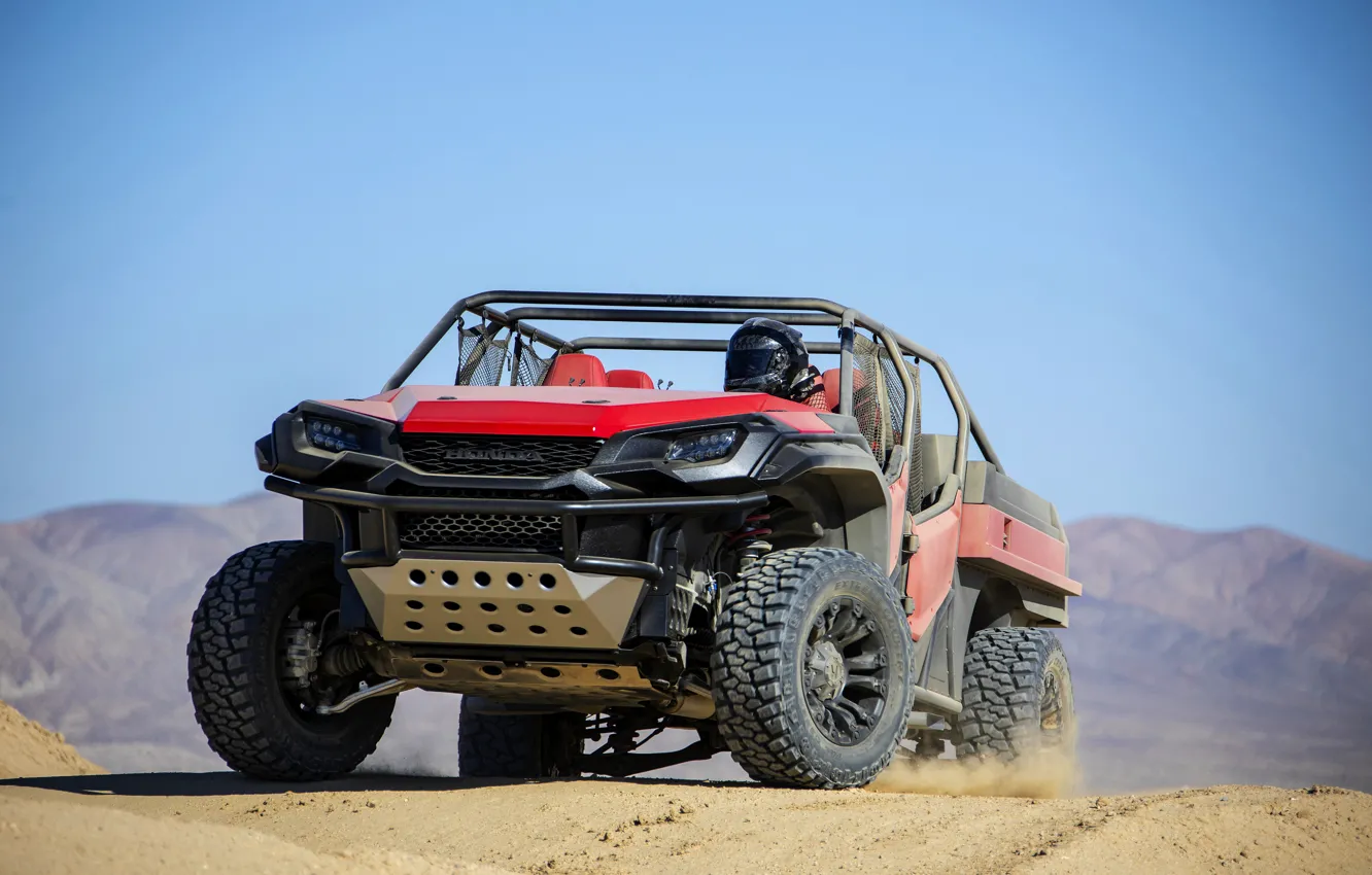 Фото обои пустыня, Honda, 2018, Rugged Open Air Vehicle Concept