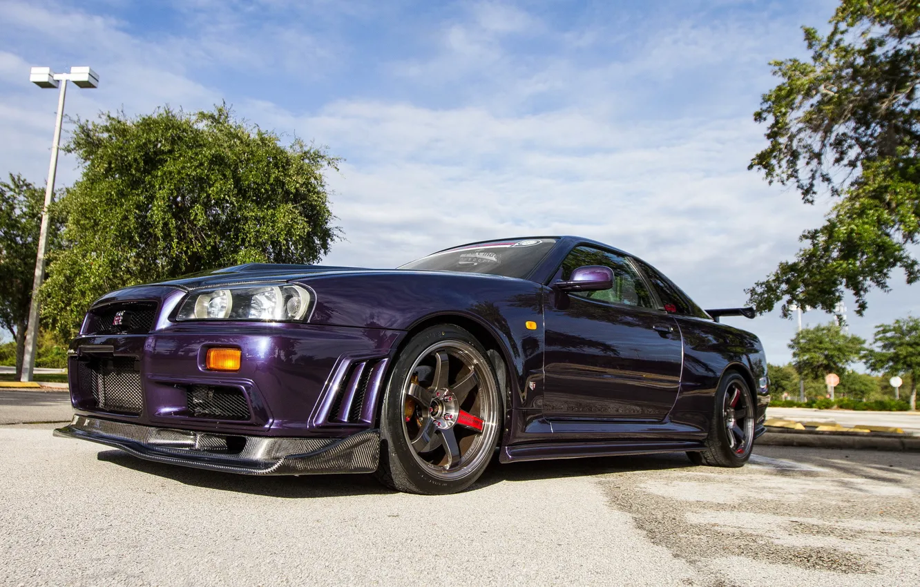 Фото обои nissan, skyline, gtr, carbon, r34