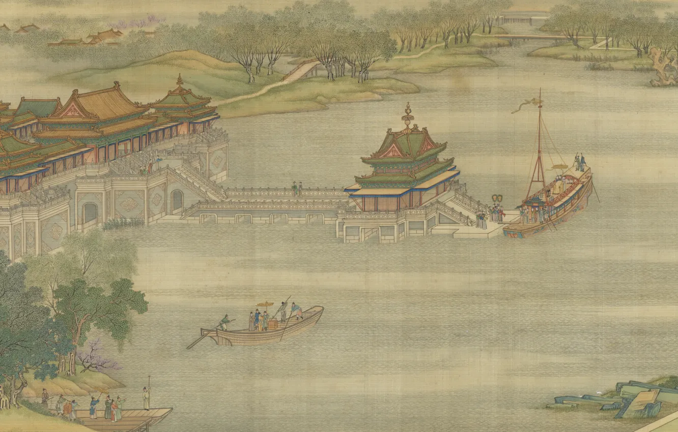 Фото обои Art, Painting, Chinese paintings
