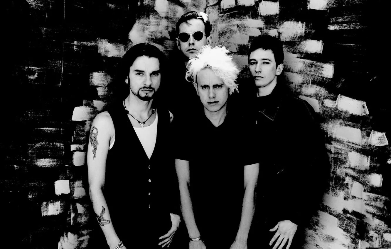 Фото обои Depeche Mode, Martin Gore, Dave Gahan, Andy Fletcher, SOFAD, Alan Wilder, Songs Of Faith And …