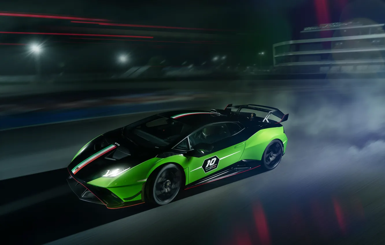 Фото обои Lamborghini, supercar, speed, Huracan, Lamborghini Huracan STO SC 10° Anniversario