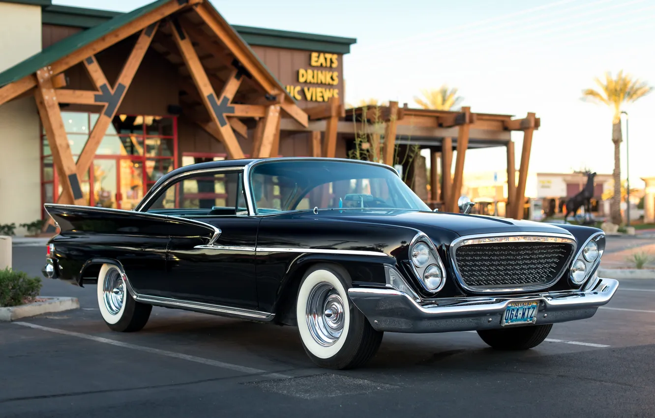 Фото обои Chrysler, классика, передок, 1961