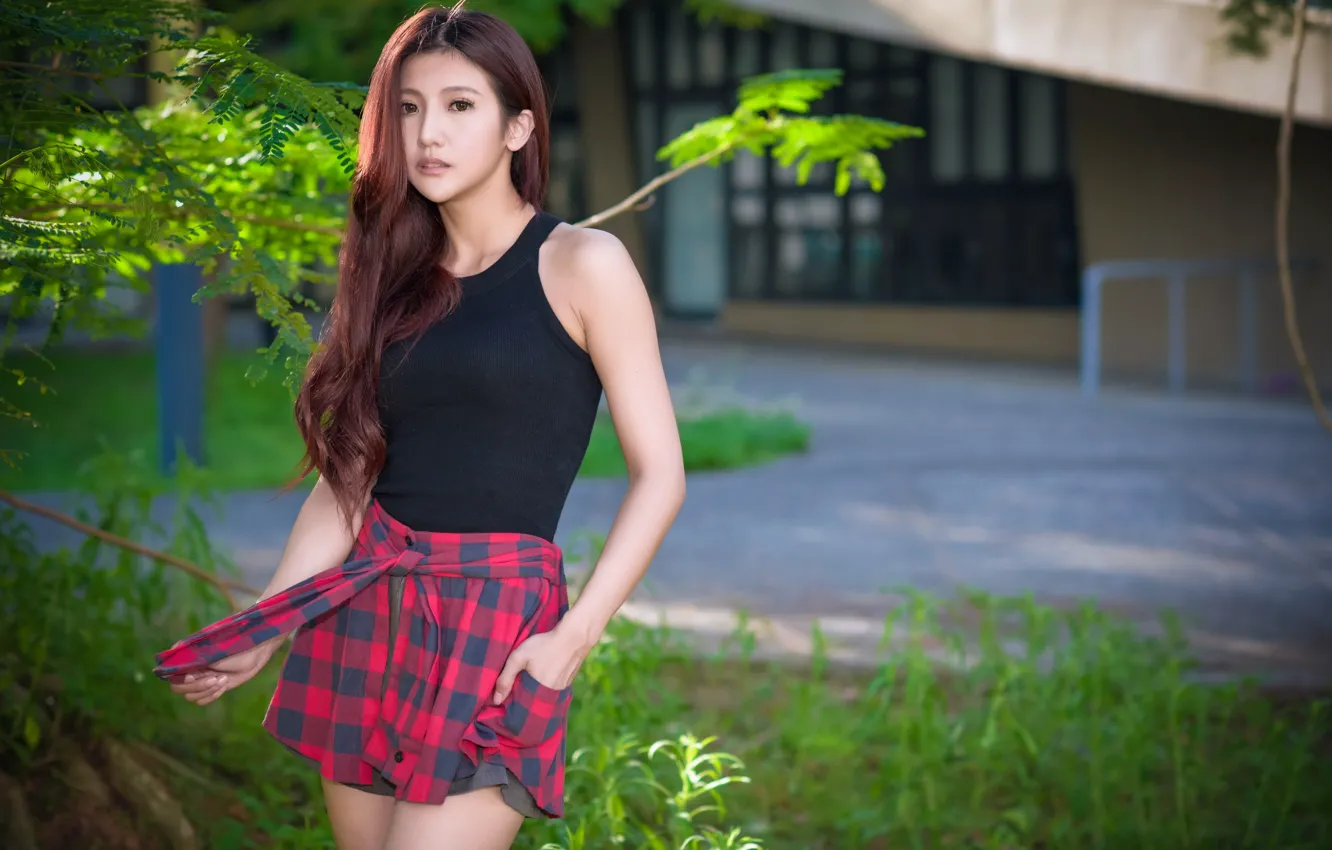 Фото обои взгляд, девушка, портрет