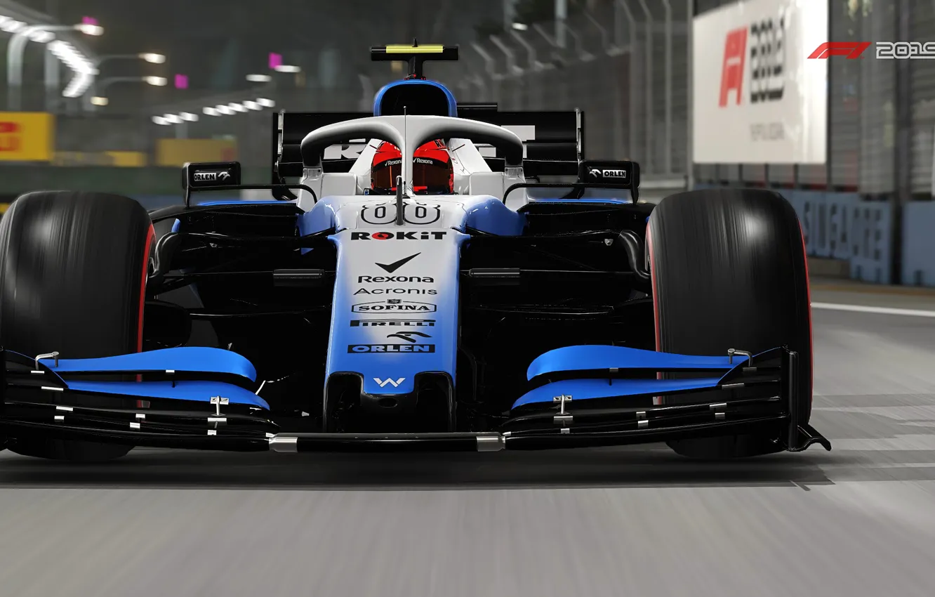 Фото обои трасса, гоночный автомобиль, F1 2019, Williams FW42